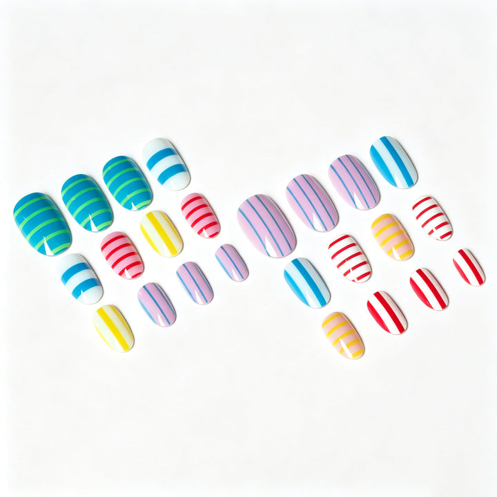 Gestreiftes Nagelkunst Design Kit