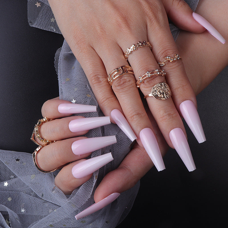 Lange Stiletto Press-On Nagelkunst Karnz