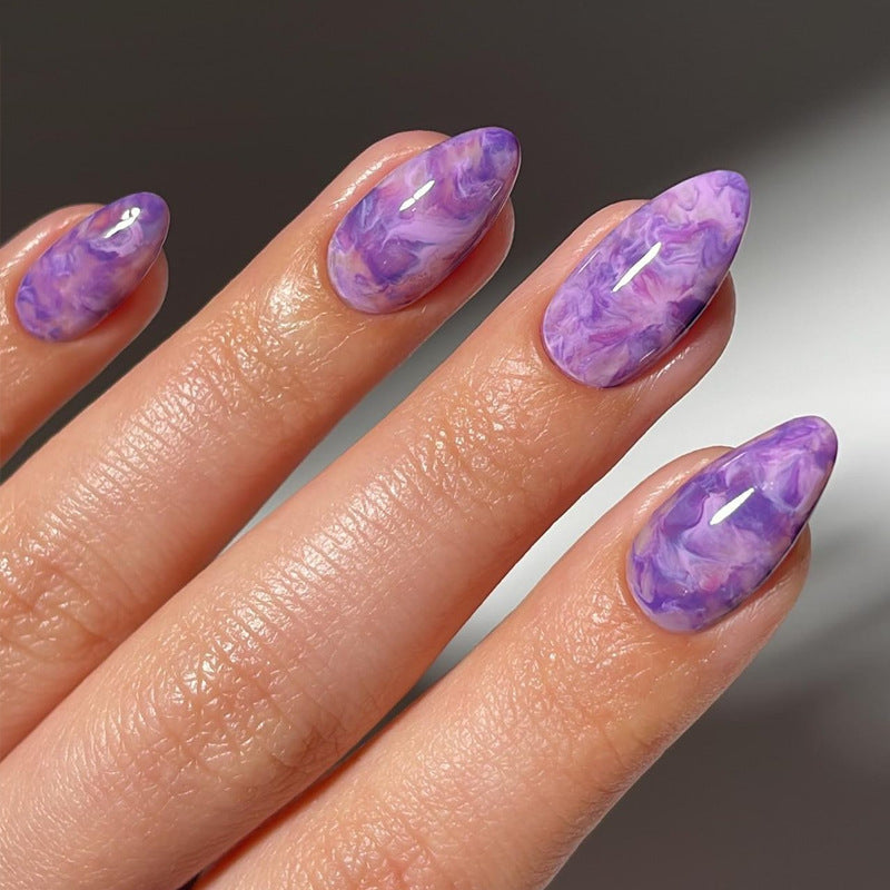 Künstlerische Marmor Stiletto Press-On Nägel Karnz