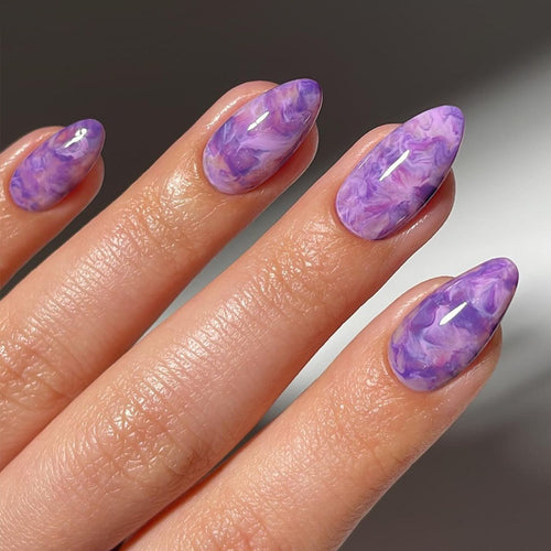 Künstlerische Marmor Stiletto Press-On Nägel Karnz