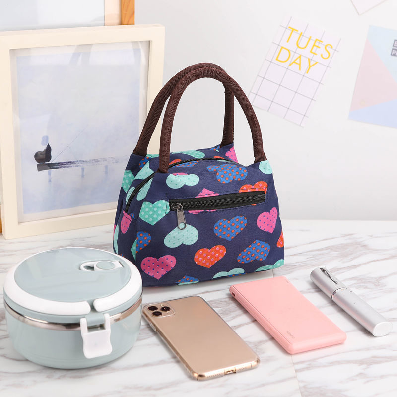 Floral Print Isolierte Lunch-Tragetasche Karnz