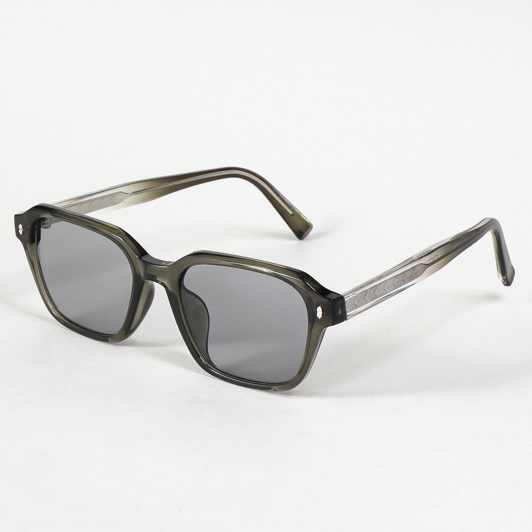 Damen rechteckige Sonnenbrille mit trendigem transparenten Rahmen Karnz