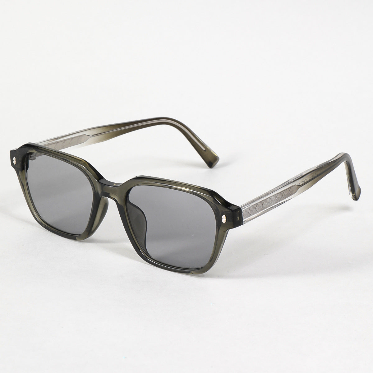 Damen rechteckige Sonnenbrille mit trendigem transparenten Rahmen Karnz