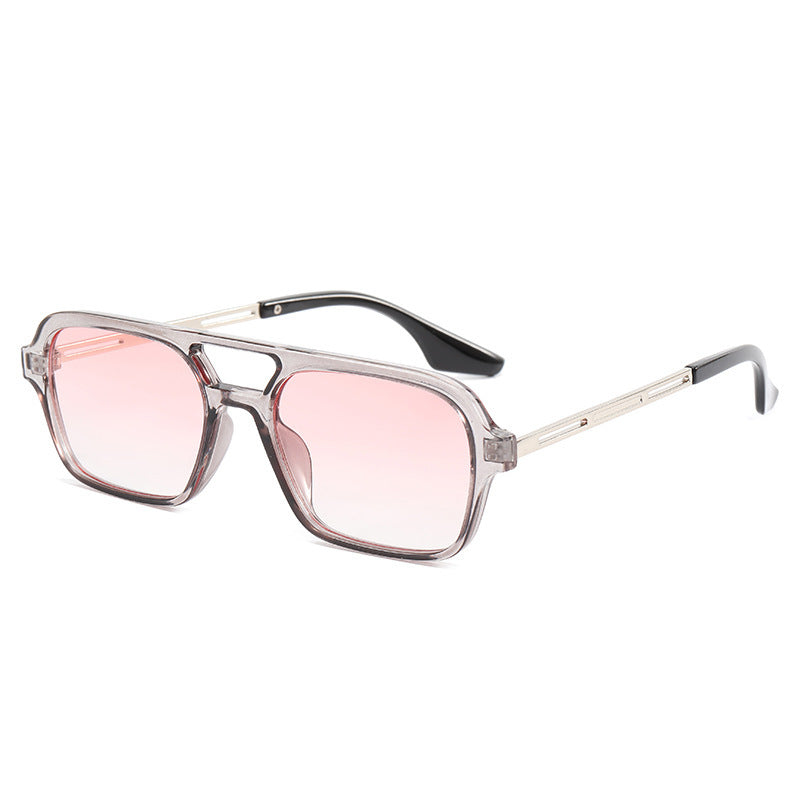 Damen Designer-Sonnenbrille mit elegantem transparentem Rahmen und gelben Gläsern Karnz