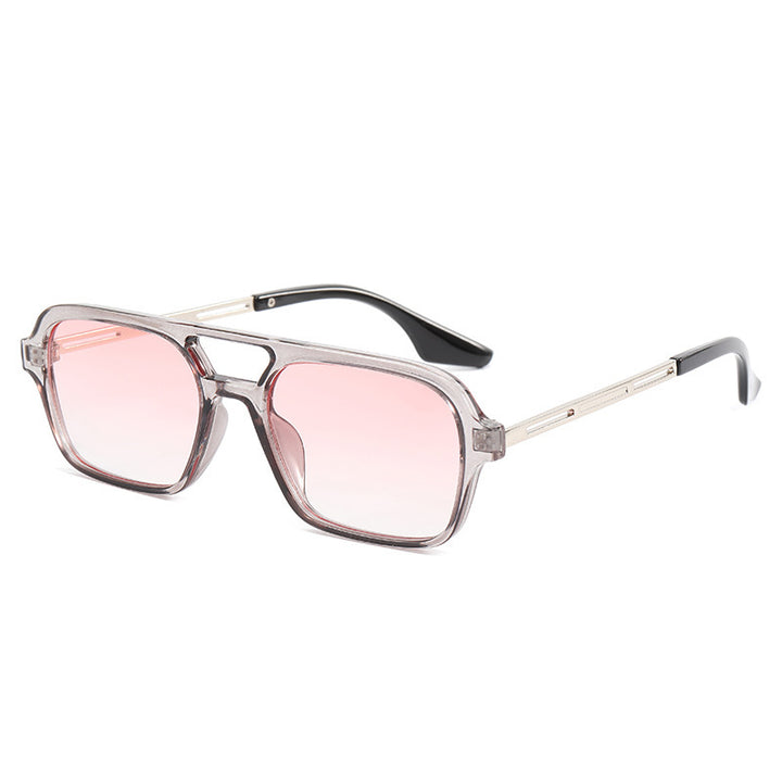Damen Designer-Sonnenbrille mit elegantem transparentem Rahmen und gelben Gläsern Karnz