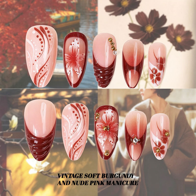 Premium Floral Design Press-On-Nagelspitzen Set Karnz