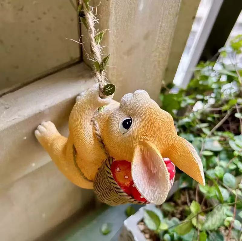 Niedliche hängende Hasenfigur Karnz