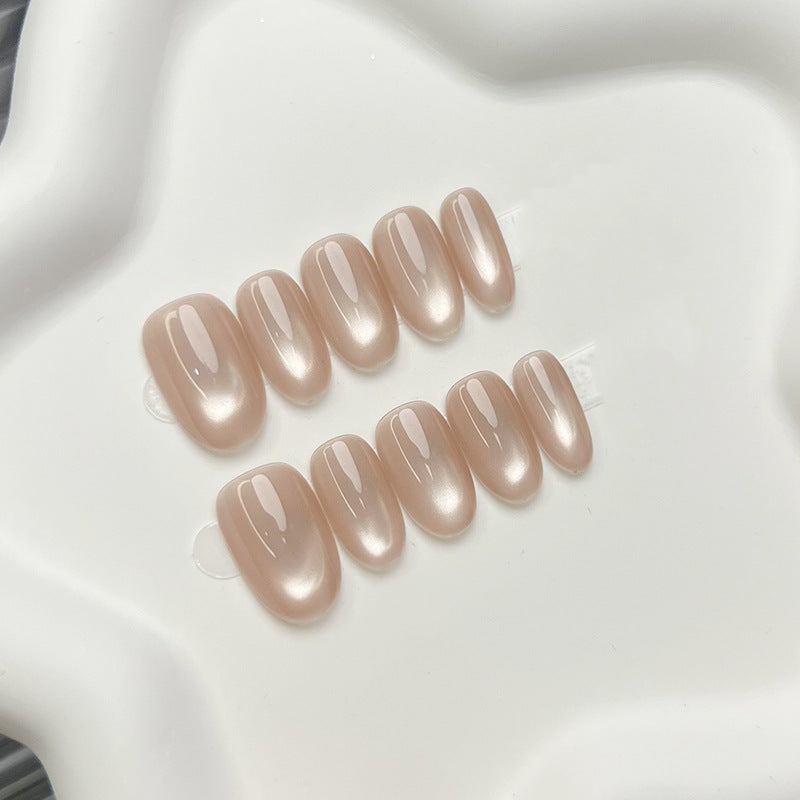 Glänzendes Mandel-Form Press-On Nail Set