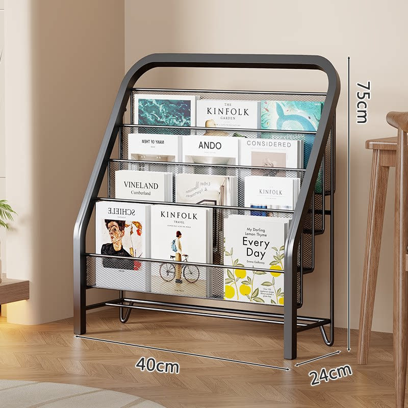 Schräge gestufte Netzboden Buch- und Zeitschriftenständer