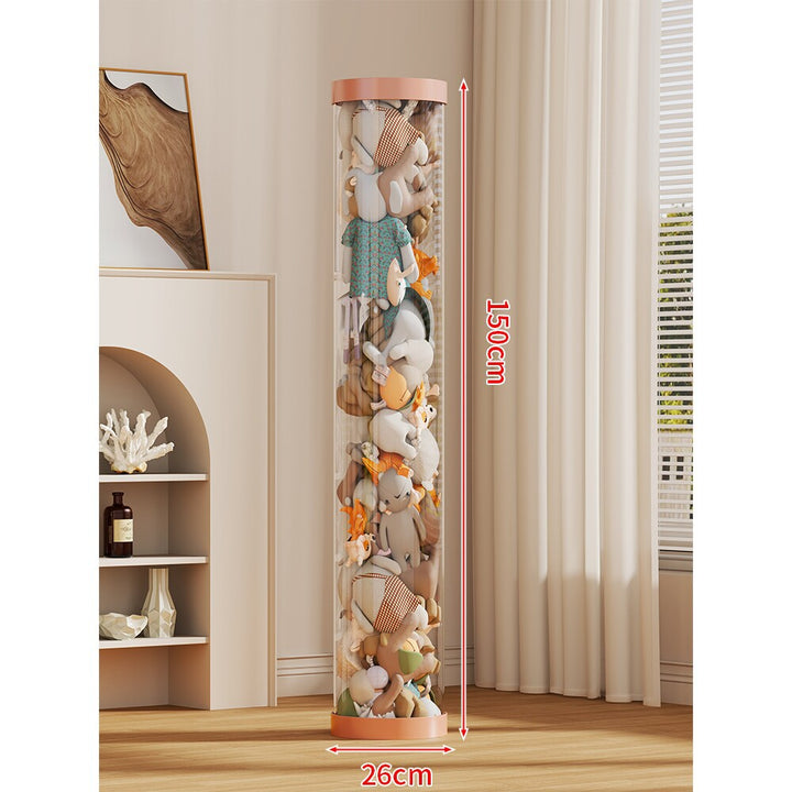LED-beleuchteter transparenter Plüschspielzeug-Vitrine-Zylinder