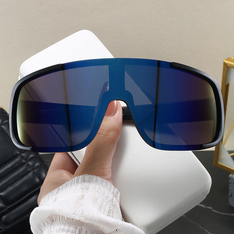 Damen modische Sportsonnenbrille mit breitem UV-Schutz Karnz