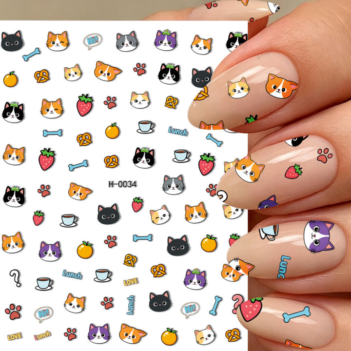 Niedliche Hunde-Themen-Nagelkunst-Sticker