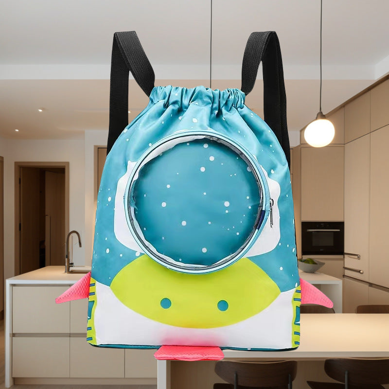 Niedlicher Astronauten-Themen Kordelzug-Rucksack