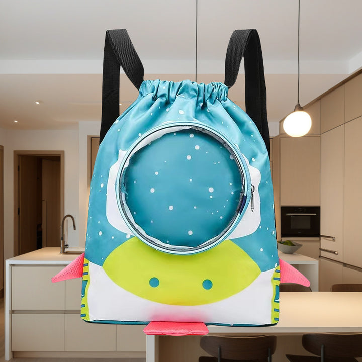 Niedlicher Astronauten-Themen Kordelzug-Rucksack