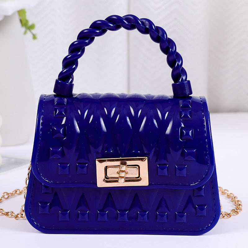 Damen Designer Handtasche mit strukturiertem Obermaterial und goldfarbener Schnalle Karnz