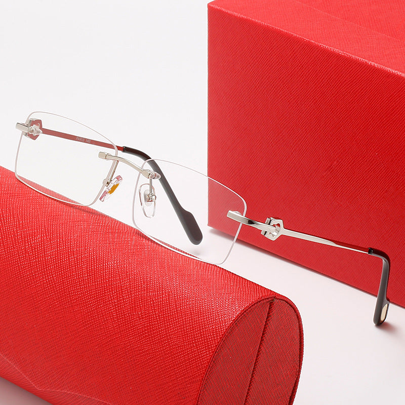 Damen rechteckige Designer-Sonnenbrille mit elegantem Metallrahmen Karnz