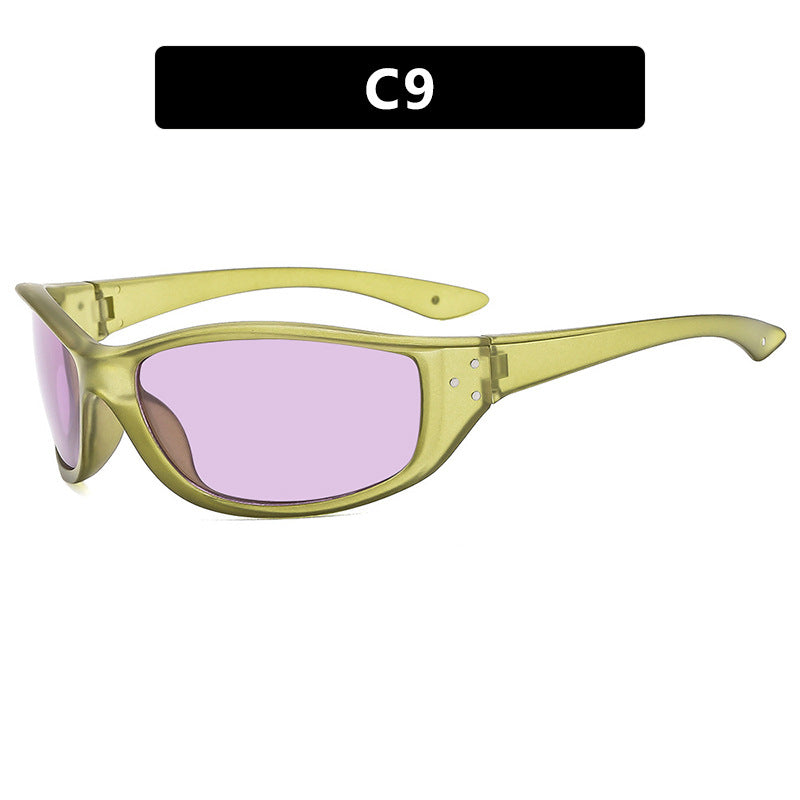 Damen Sportliche Sonnenbrille mit ergonomischem Rahmen und UV-Schutz Karnz