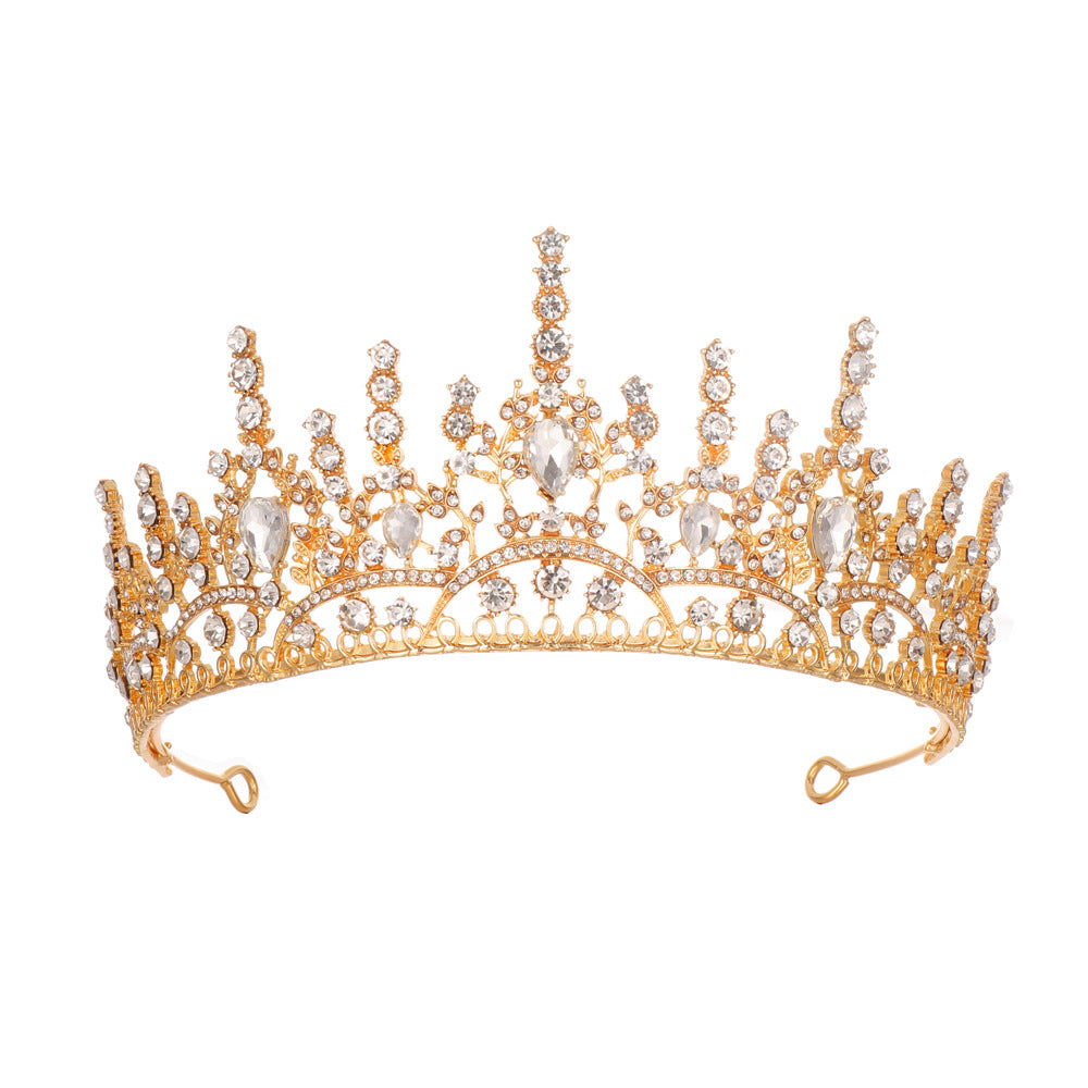 Damen Elegante Tiara mit funkelnden Kristallen Karnz
