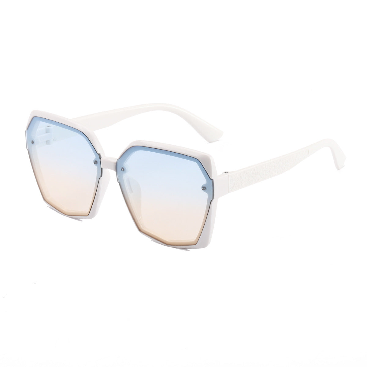 Damen modische Sonnenbrille mit auffälligem Polygonrahmen Karnz