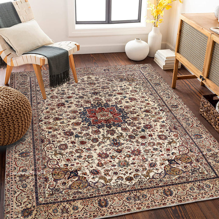 Vintage-inspirierter floraler Teppich