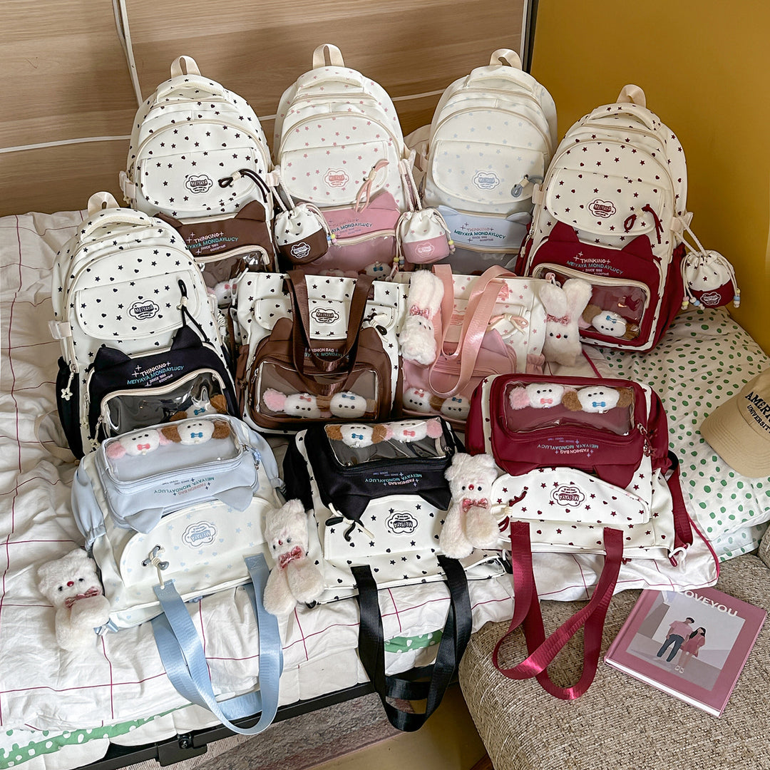 Stylische Wasserfeste Sternmuster Rucksack Karnz