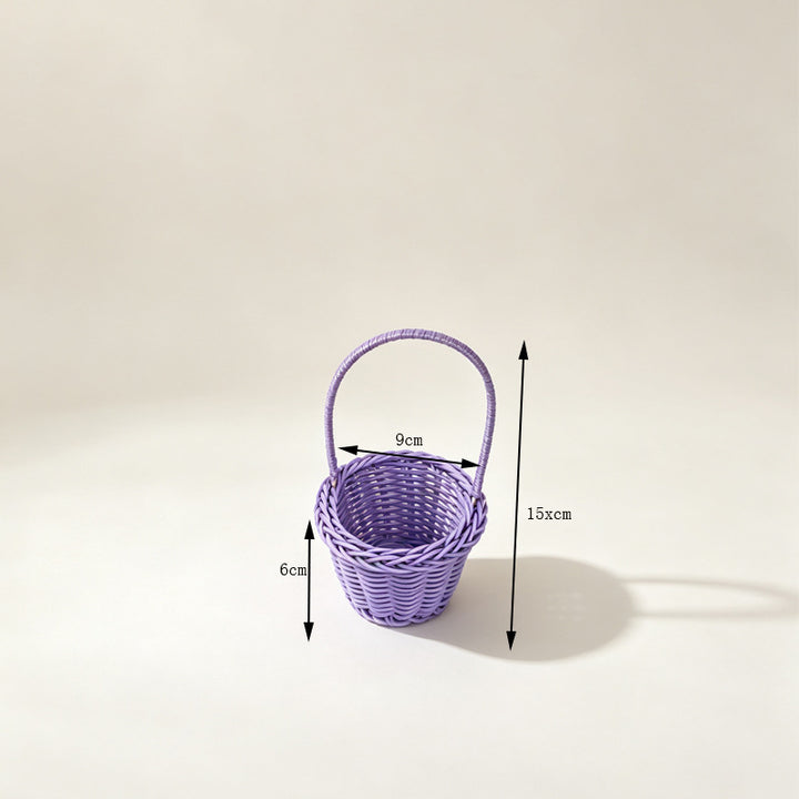 Dekorative Miniatur Geflochtene Korb Karnz