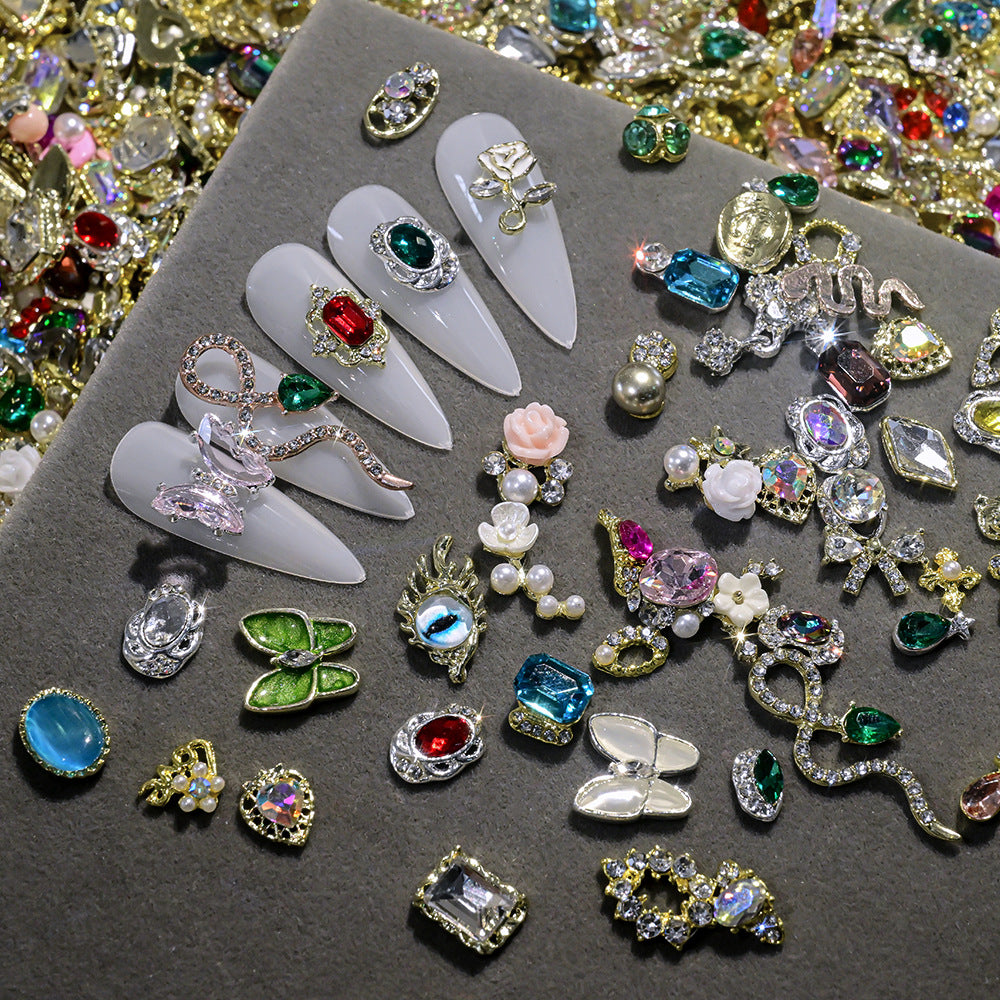 Dekorative Nagelkunst Edelsteine Mix Set