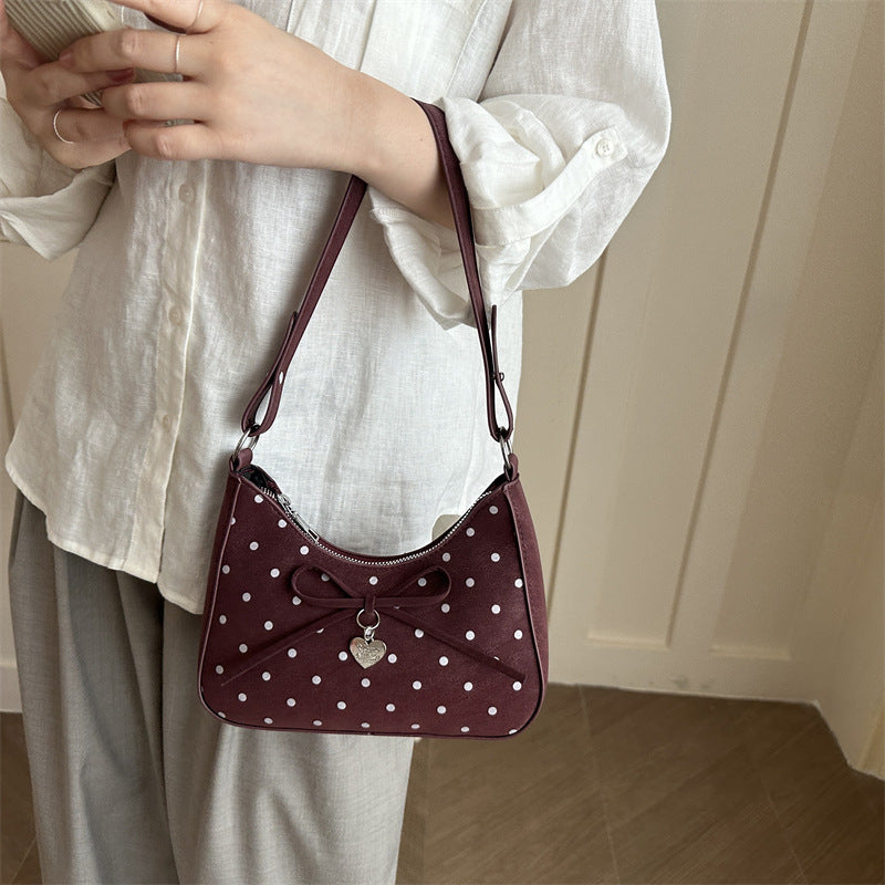 Charmante Pünktchen Mini Schultertasche