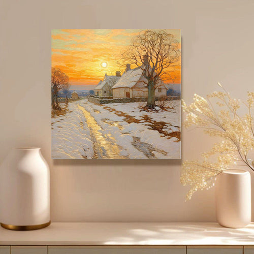 Szenisches Winterlandschaft Leinwandkunst