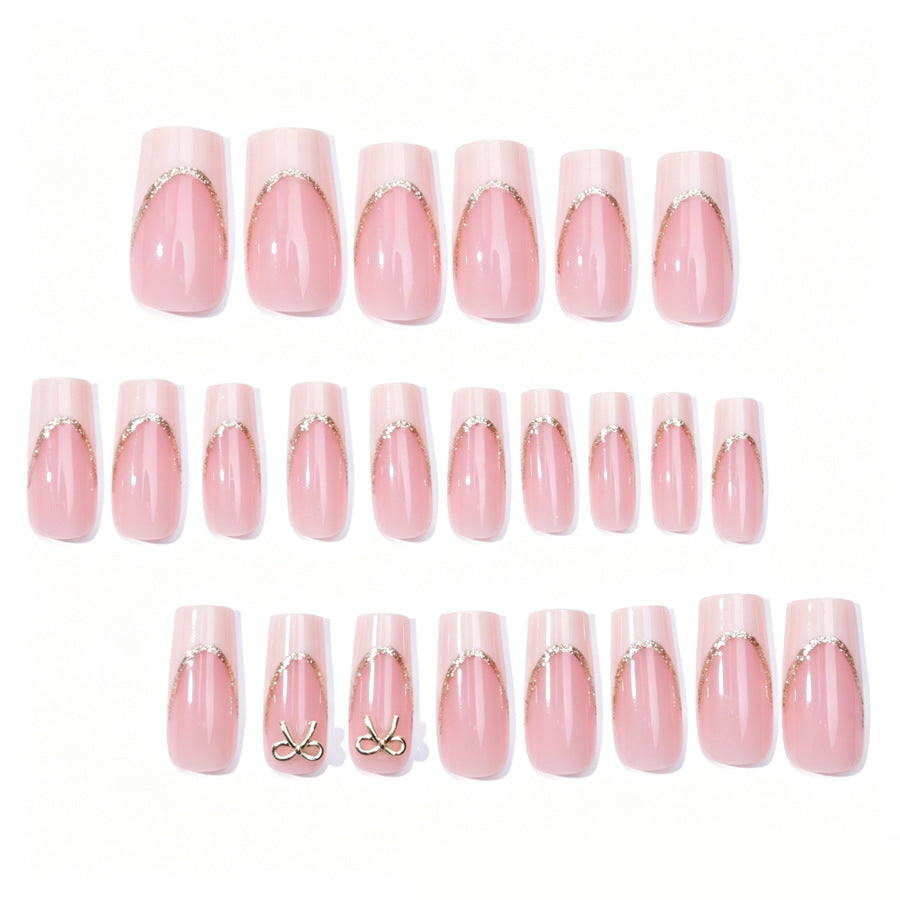 Elegante Französische Spitze Nagelkunst Karnz