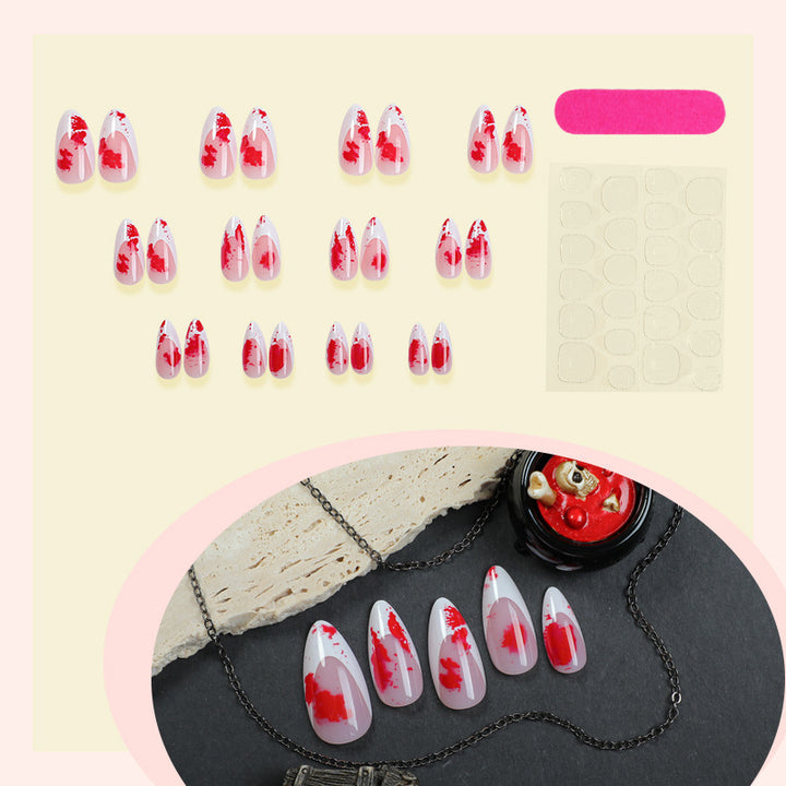 Kreatives Kunstnagelset mit floralem Design Karnz