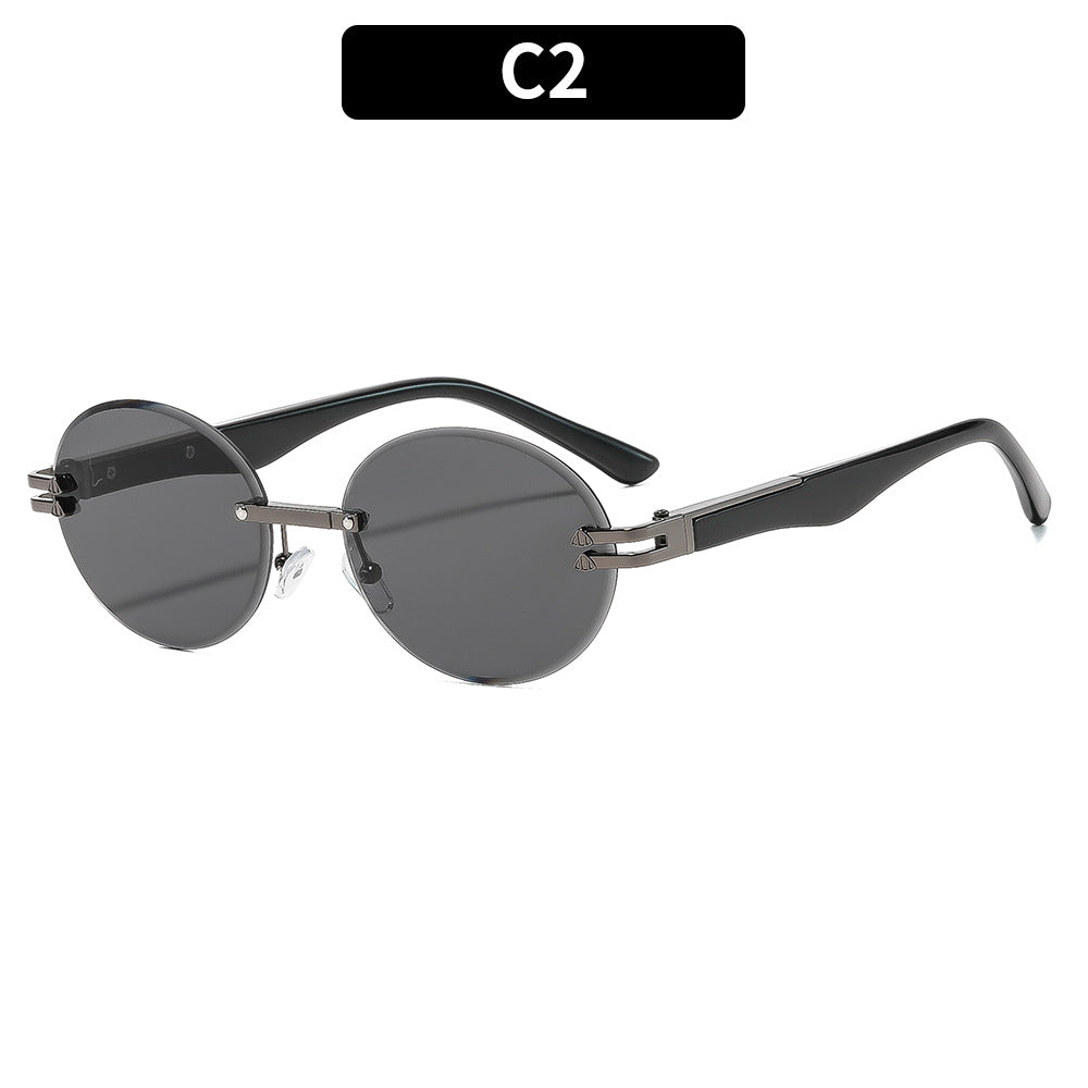 Eleganter Look Stilvolle Runde Rahmen Sonnenbrille