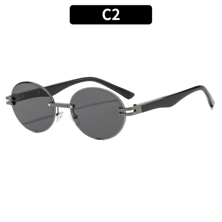 Eleganter Look Stilvolle Runde Rahmen Sonnenbrille