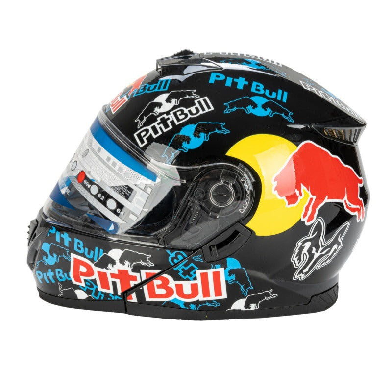 Vollgesichts-Motorradhelm mit Grafikdesign Karnz