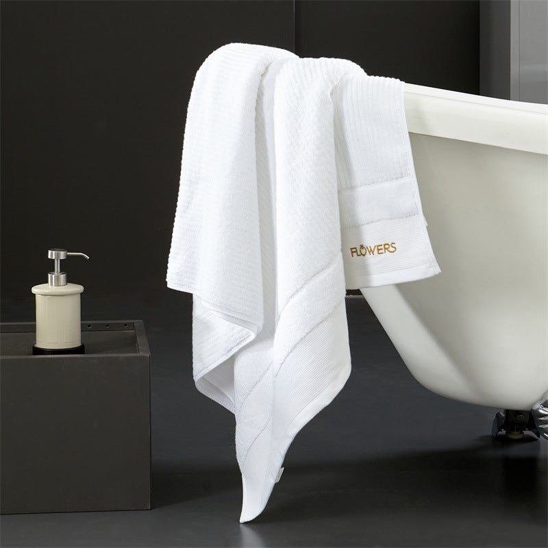 Luxuriöses Frottier-Handtuch-Set aus Baumwollvelours mit Rippenstruktur