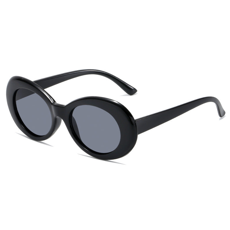 Damen Retro-inspirierte Sonnenbrille mit einem eleganten, ovalen Rahmen Karnz