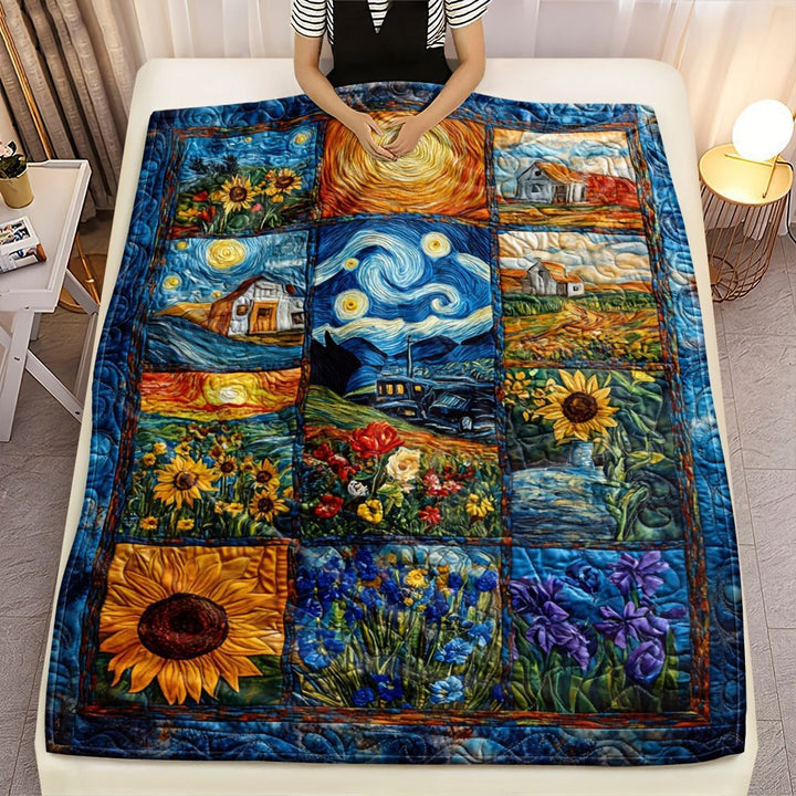 Künstlerische Patchwork-Decke