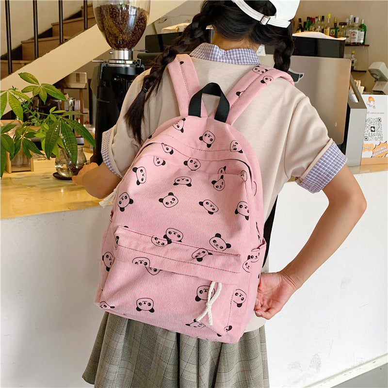 Lässiger Rucksack mit Pandamotiv Karnz