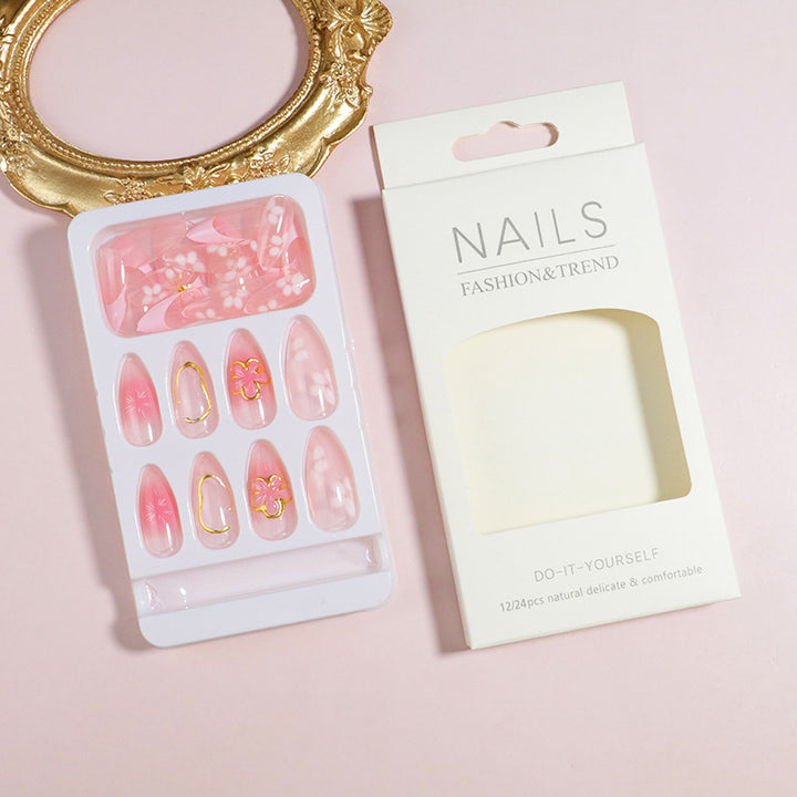 Premium Press-On Nail Set mit dekorativen Akzenten Karnz