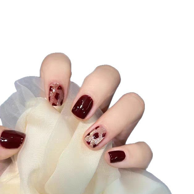 Künstlerisch naturinspiriertes Press-On-Nagelset Karnz