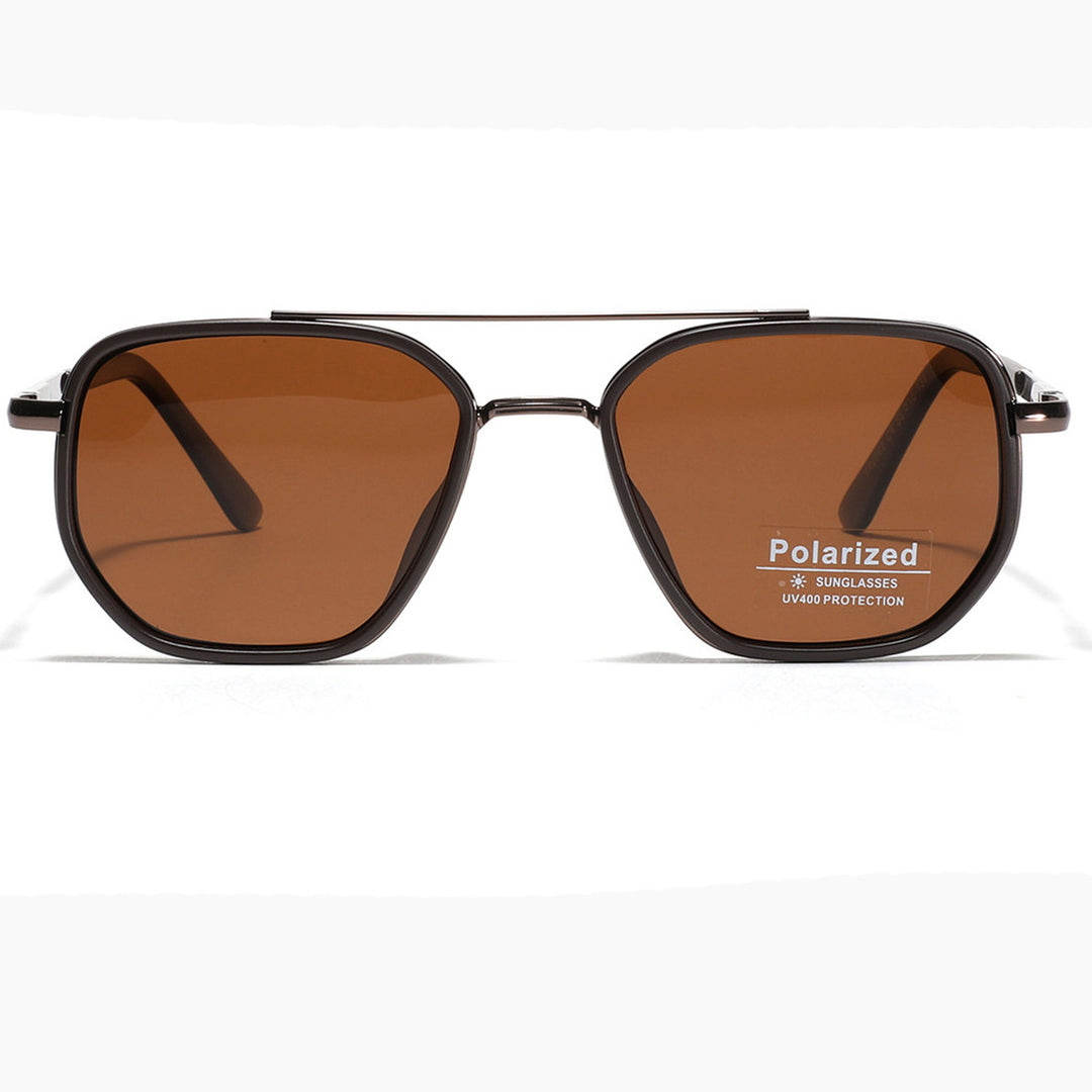 Damen Quadratische Sonnenbrille mit polarisierten Gläsern und elegantem Metallrahmen Karnz