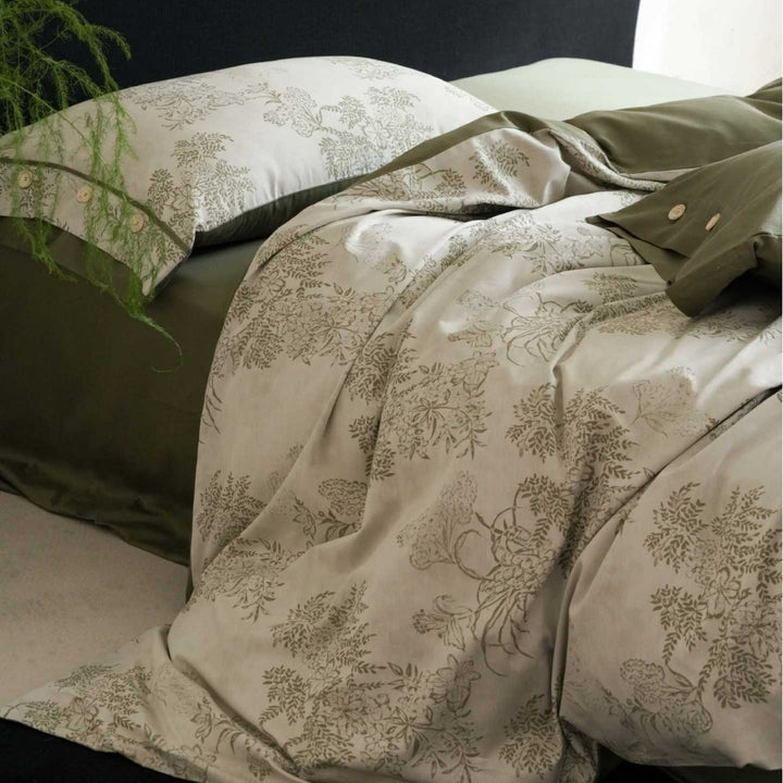 Luxuriöser subtiler Jacquard Bettbezug und Kissenbezug Set