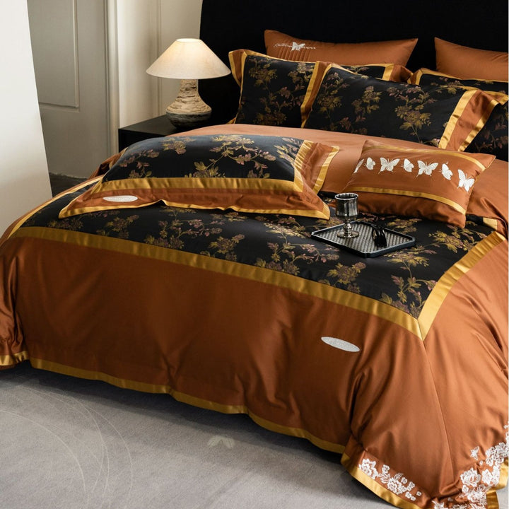 Luxus Satin-Mischgewebe Bettbezug Set