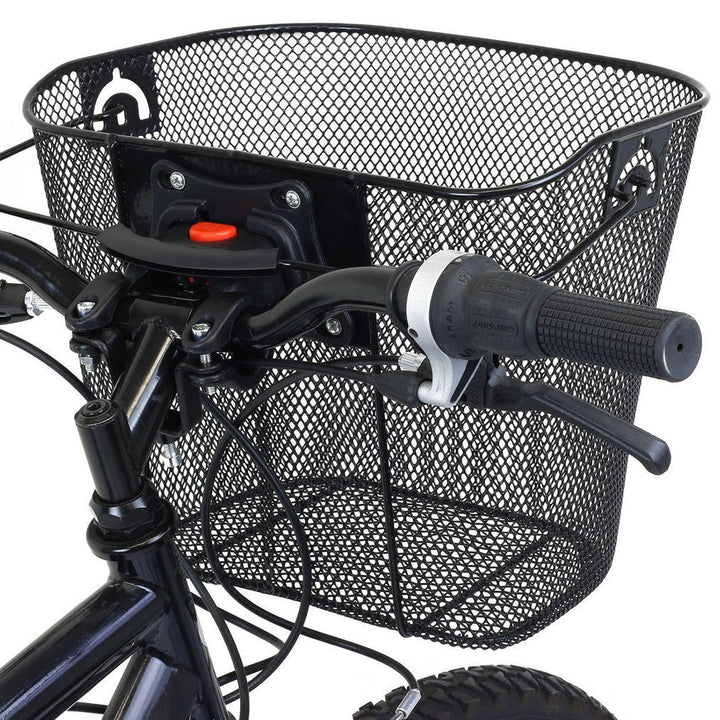 Vorderer Schnellverschluss-Mesh-Fahrradkorb mit verriegelbarer Lenkerhalterung Karnz