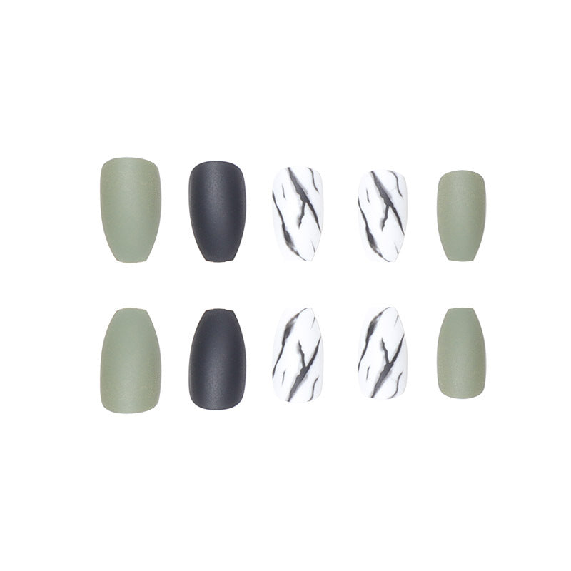 Matte Finish Stiletto Press-On Nägel Karnz