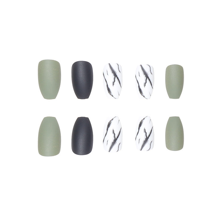 Matte Finish Stiletto Press-On Nägel Karnz