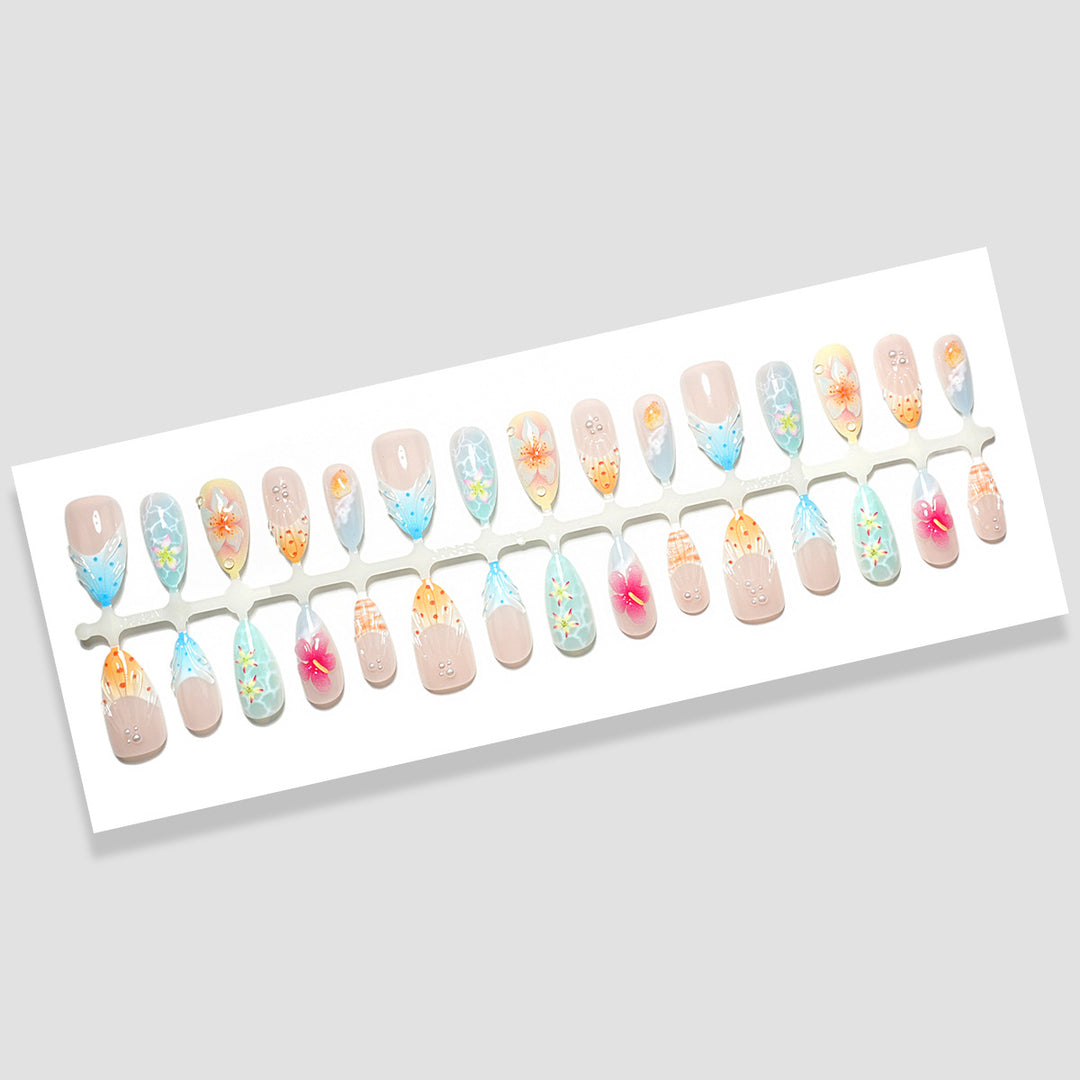 Dekoratives Press-On Nagelkunst-Set