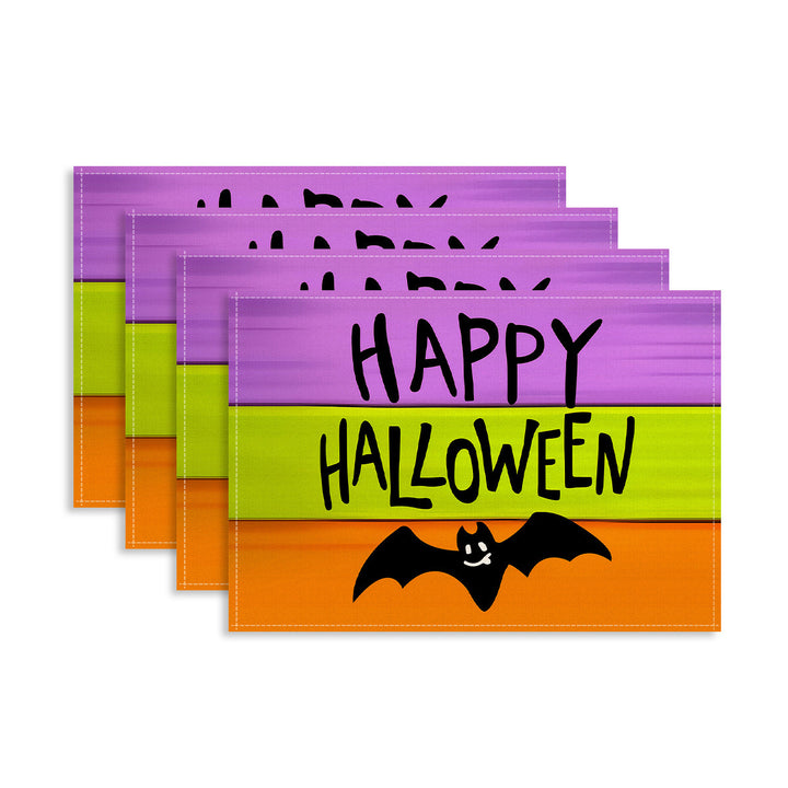 Mehrteiliges Halloween-Tischset aus abwischbarem Vinyl rutschfeste Platzdeckchen