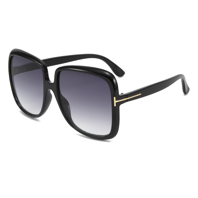 Damen elegante oversized Sonnenbrille mit filigranem Rahmen Karnz