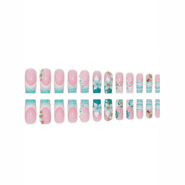 Luxuriöse Floral Art Nagelverstärkungen Karnz